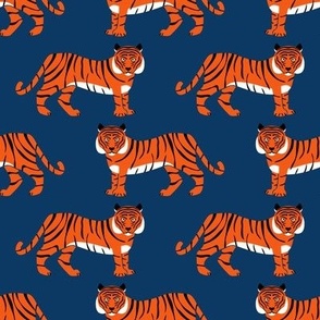 Go Tigers Go! (Navy and Dark Orange)