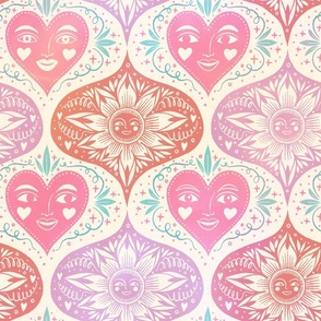 Valentine Passionflower Hearts - Love Pastels