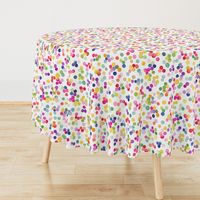 Festive watercolor dots confetti Modern geometric Multicolor White Medium