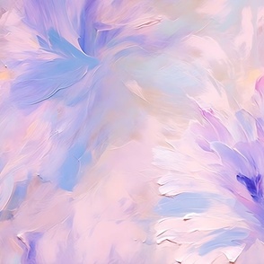 Jumbo Pastel Dream - Abstract Floral Impression in Soft Lavender and Pink Hues