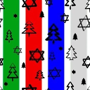 Chrismakkah white with colored stripes