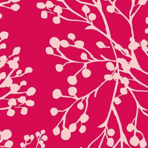 Berries on pink - medium