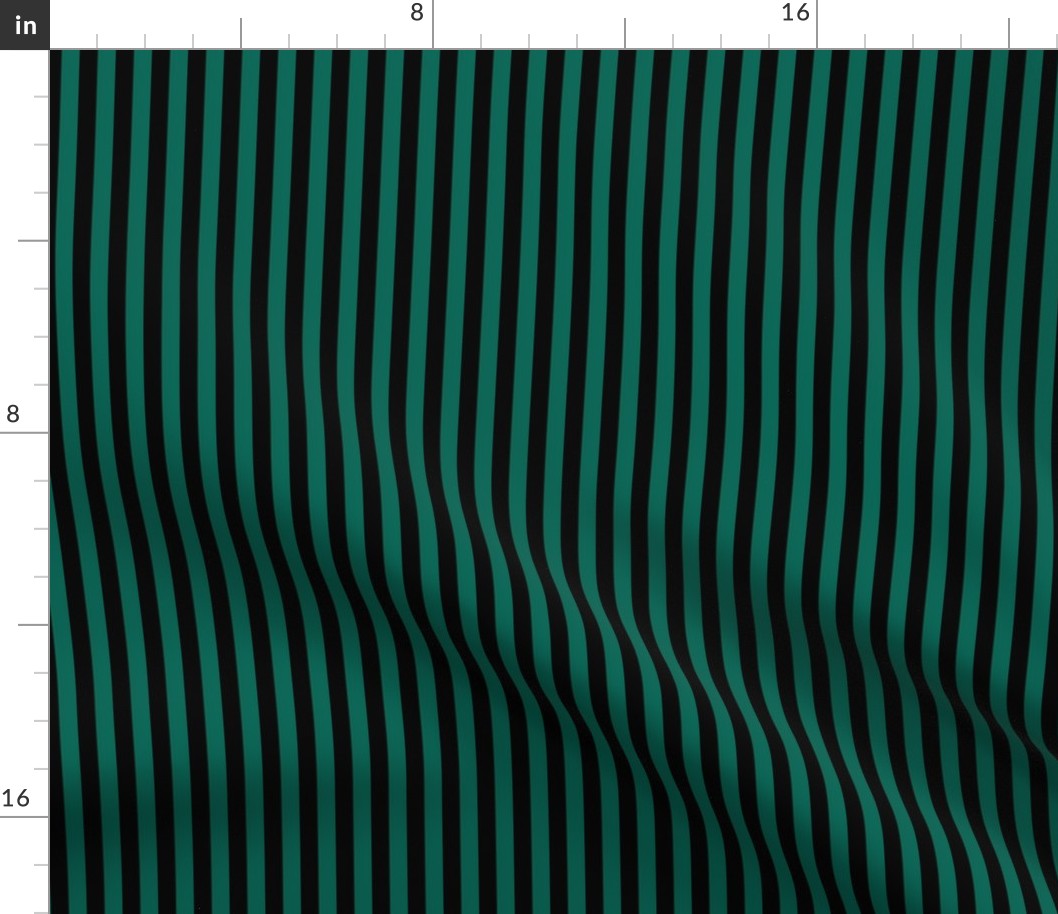 Black and Green Stripe (1/3 inch stripes) (3000)
