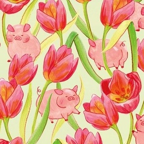 Tulips & piggies