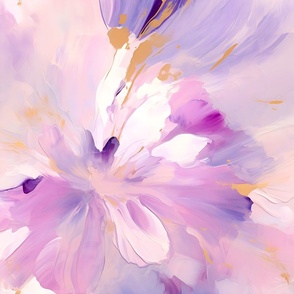 Jumbo Gilded Petal Dance - Abstract Floral Elegance