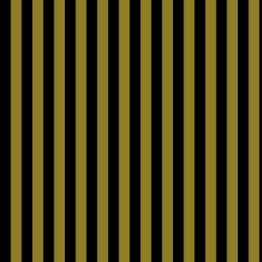 Black and Khaki Olive Green Stripes (1/3 inch stripe) (3000)