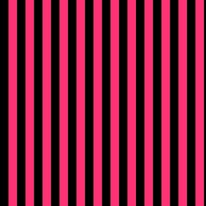 Black and Hot Pink Stripe (1/3 inch stripes) (1092)