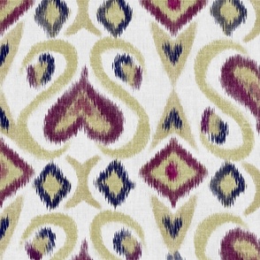 Ikat hearts autumn 