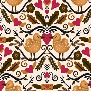 Valentine's Day Birds - The Other Holidays - Off white background