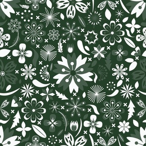 Snowflakes - Apricity - Cozy Holiday Cabin - Winter Holidays - Christmas fabric