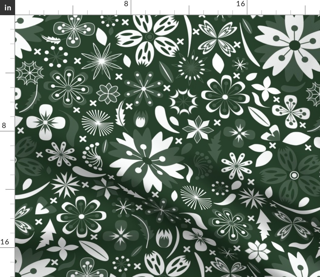Snowflakes - Apricity - Cozy Holiday Cabin - Winter Holidays - Christmas fabric