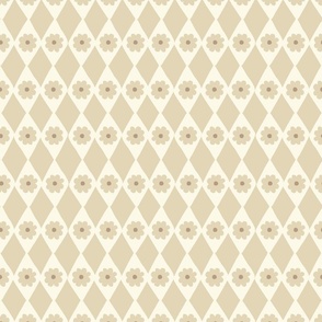 Classic Boho Diamond Pattern Nursery Room Beige Neutral Cream