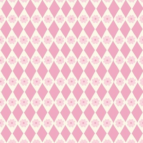 Classic Boho Diamond Pattern Nursery Room Pastel Pink Baby Pink