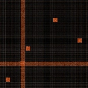 Copper Glimmer Windowpane Plaid