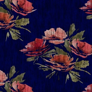 Modern antique rose blue