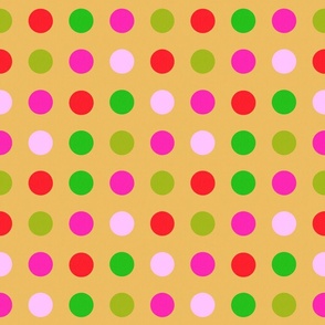 Festive Cheerful Mini Polka Dots Modern Geometric Mini Circle Retro Colorful Pastel Pink Green Red Gold Retro Scandi Minimalist Bright Bold Pattern