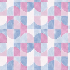 Color Washed Geo Tiles  Cotton Candy
