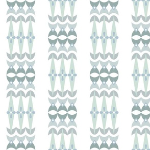 French farmhouse geometric vertical stripe turquoise blue gray large scale