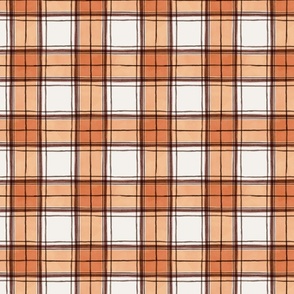 Autumn Checks Fall Plaid Brown Rust White Small