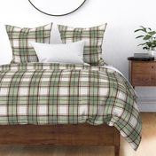 Neutral Nature Checks Tartan Plaid Living Decor Sage green White Medium 