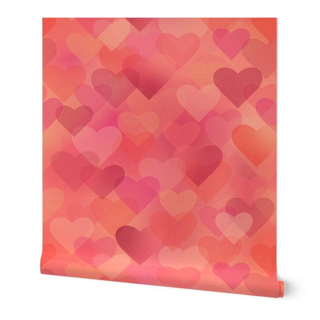Ombre Hearts - Large scale