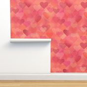 Ombre Hearts - Large scale