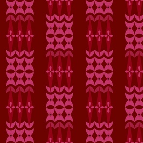 French farmhouse geometric vertical stripe red pink large scale