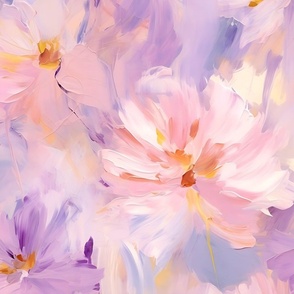 Jumbo Pink Blossom Haze - Textured Floral Dream