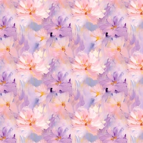 Small Pink Blossom Haze - Textured Floral Dream