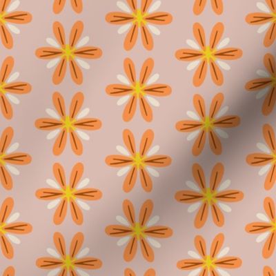 Retro Folk Daisy Chain | Purple + Orange