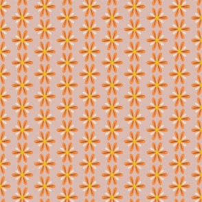 Retro Folk Daisy Chain | Purple + Orange