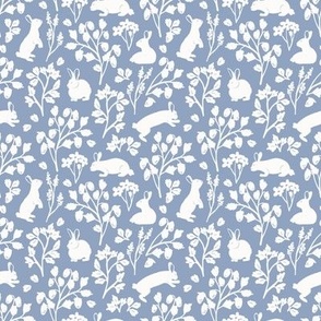 Bunny Rabbits in Periwinkle Blue (Small)