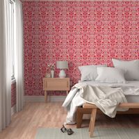 St valentines day red and pink maximalist pattern