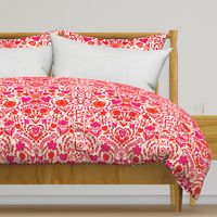St valentines day red and pink maximalist pattern