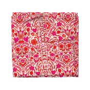 St valentines day red and pink maximalist pattern