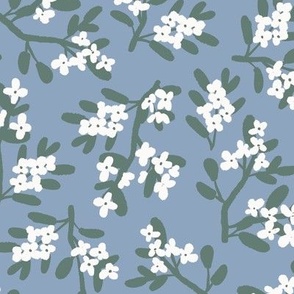 In Bloom in Periwinkle Blue / Wallpaper (Large)
