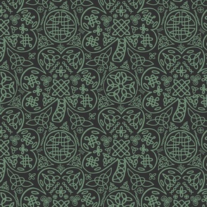 Celtic Shamrock // Grey & Green