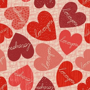 Red Heart Fabric By The Yard - Floating Red Hearts on Bright Pink Fabric -  Valentine's Day Fabric – Pip Supply