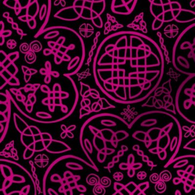 Celtic Shamrock // Pink Outline