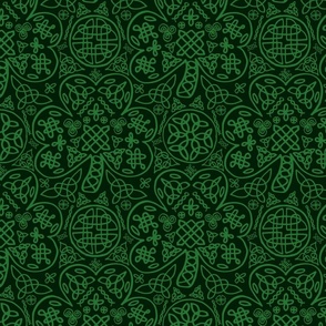 Celtic Shamrock // Green & Black