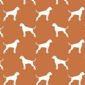 (small scale) Boxers - Dog fabric - cinnamon - LAD23