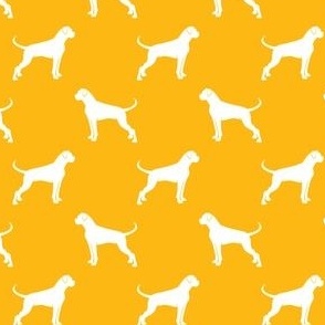 (small scale) Boxers - Dog fabric - Yellow - LAD23