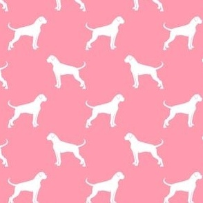 (small scale) Boxers - Dog fabric - pink - LAD23