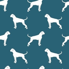 Boxers - Dog fabric - teal - LAD23
