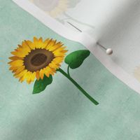 sunflowers - green