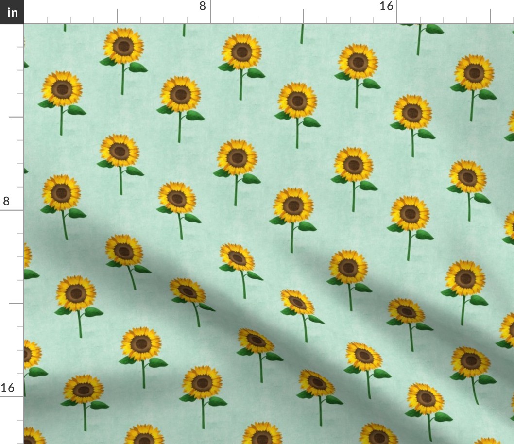 sunflowers - green