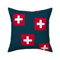 Swiss National Day Celebration - Vibrant Red and White Swiss Flag