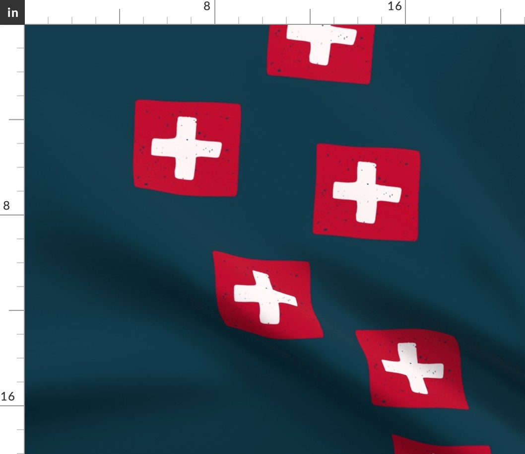 Swiss National Day Celebration - Vibrant Red and White Swiss Flag