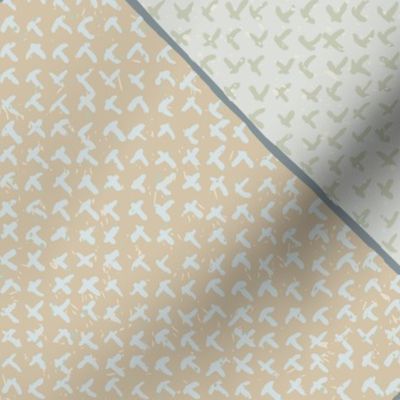 Textural Diamond Tiles (Jumbo) - Cream, Beige and Gray   (TBS218)