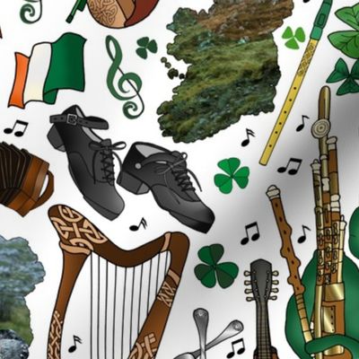 Traditional Irish Music Session on Saint Patrick's Day (White)